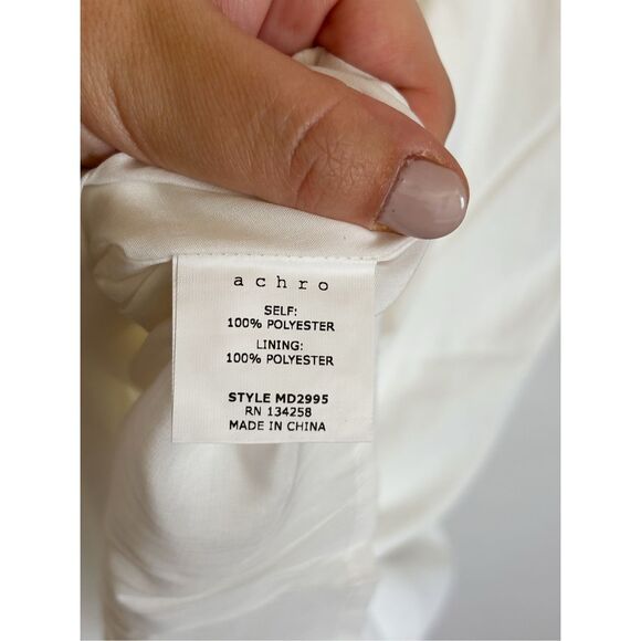 Achro white sleeveless flare dress size small - Picture 8 of 11